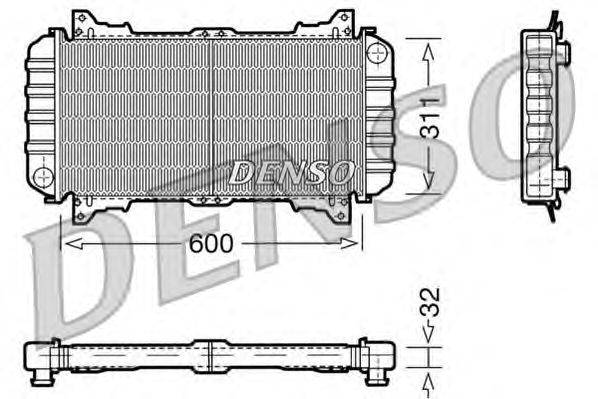 Радиатор, охлаждение двигателя DENSO DRM10016