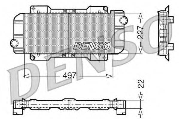 Радиатор, охлаждение двигателя DENSO DRM10019