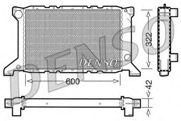Радиатор, охлаждение двигателя DENSO DRM10098
