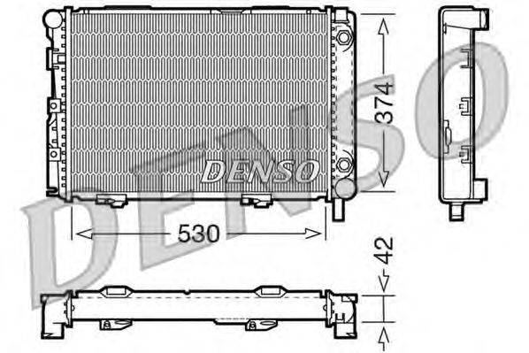 Радиатор, охлаждение двигателя DENSO DRM17026
