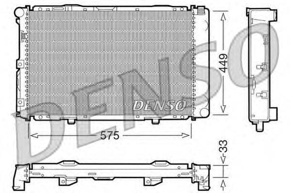 Радиатор, охлаждение двигателя DENSO DRM17066