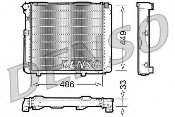Радиатор, охлаждение двигателя DENSO DRM17068