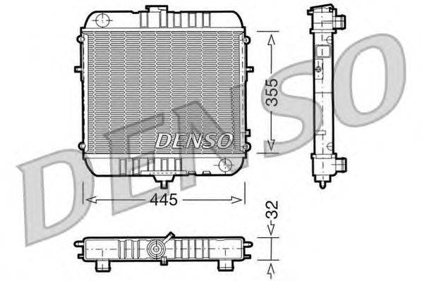 Радиатор, охлаждение двигателя DENSO DRM20072