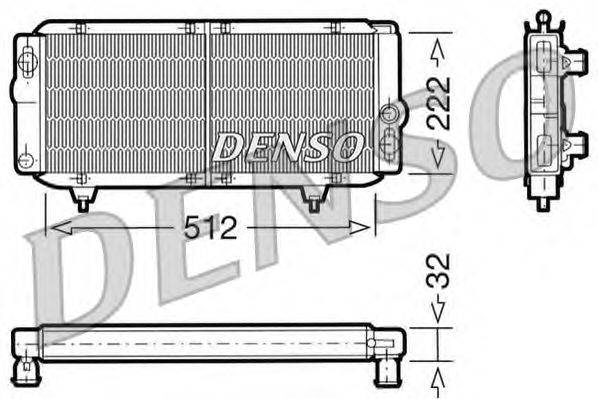Радиатор, охлаждение двигателя DENSO DRM21001