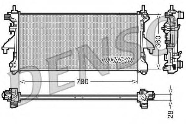 Радиатор, охлаждение двигателя DENSO DRM21101