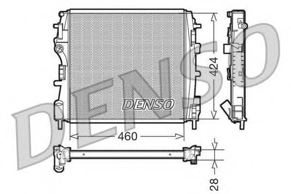 Радиатор, охлаждение двигателя DENSO DRM23019