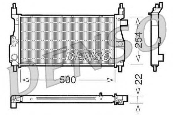 Радиатор, охлаждение двигателя DENSO DRM24003