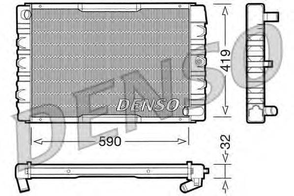 Радиатор, охлаждение двигателя DENSO DRM33033