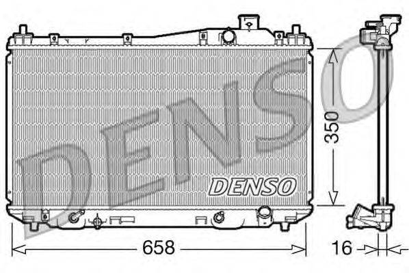 Радиатор, охлаждение двигателя DENSO DRM40008