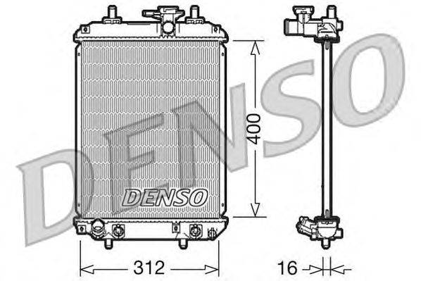 Радиатор, охлаждение двигателя DENSO DRM50050