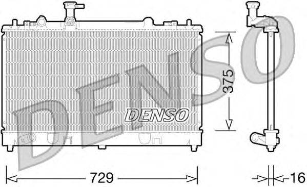 Радиатор, охлаждение двигателя DENSO DRM44028