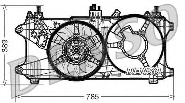 Вентилятор, охлаждение двигателя DENSO DER09084