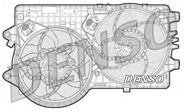 Вентилятор, охлаждение двигателя DENSO DER09093