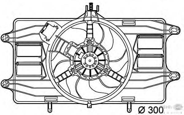 Вентилятор, охлаждение двигателя HELLA 8EW351039471