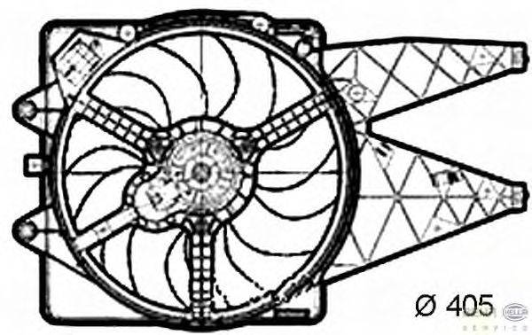 Вентилятор, охлаждение двигателя HELLA 8EW 351 039-671