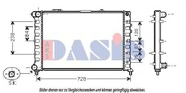 Радиатор, охлаждение двигателя AKS DASIS 011010N