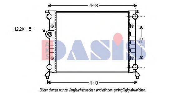 Радиатор, охлаждение двигателя AKS DASIS LR2002