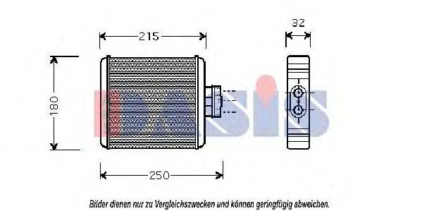 Теплообменник, отопление салона AKS DASIS VW6196