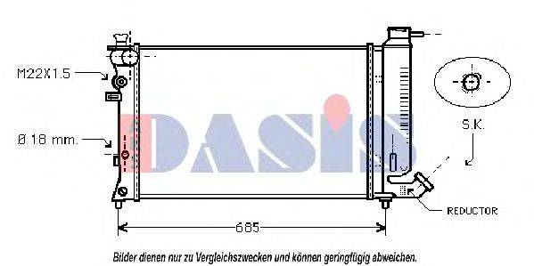 Радиатор, охлаждение двигателя AKS DASIS 26929