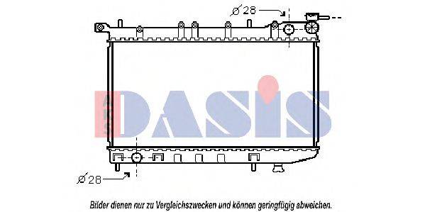 Радиатор, охлаждение двигателя AKS DASIS DN2123