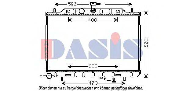 Радиатор, охлаждение двигателя AKS DASIS DN2294