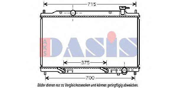 Радиатор, охлаждение двигателя AKS DASIS DN2319