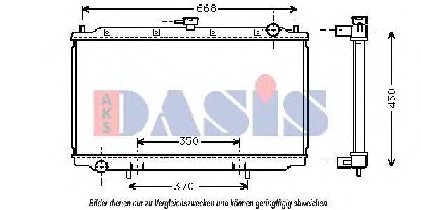 Радиатор, охлаждение двигателя AKS DASIS DN2179