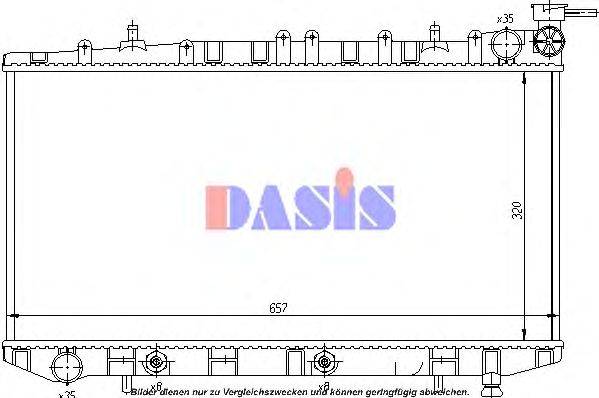 Радиатор, охлаждение двигателя AKS DASIS 073230N