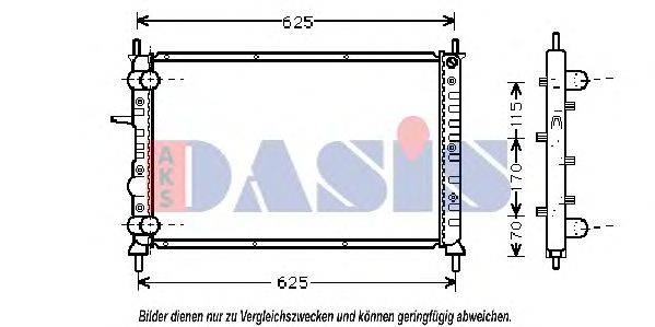 Радиатор, охлаждение двигателя AKS DASIS 080047N