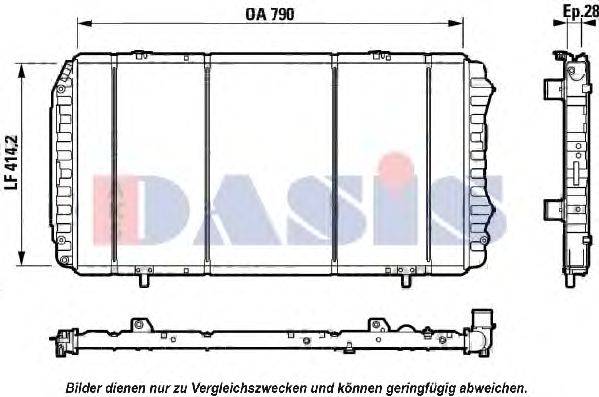 Радиатор, охлаждение двигателя AKS DASIS 080065N