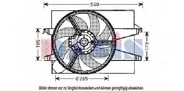 Вентилятор, охлаждение двигателя AKS DASIS 098103N
