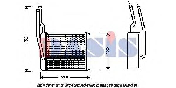Теплообменник, отопление салона AKS DASIS FD6272