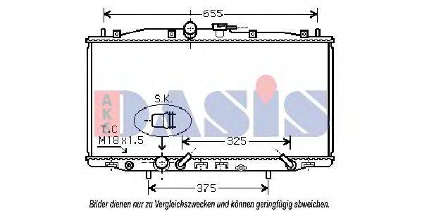 Радиатор, охлаждение двигателя AKS DASIS 100038N