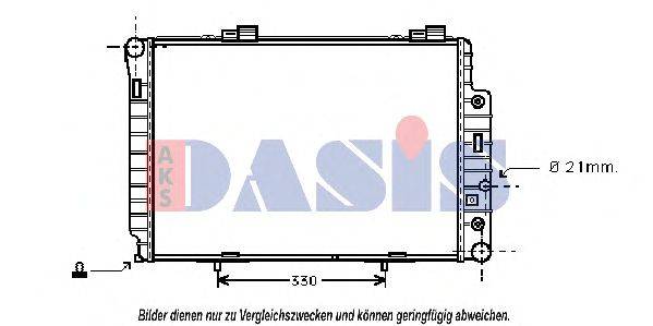 Радиатор, охлаждение двигателя AKS DASIS 2022303