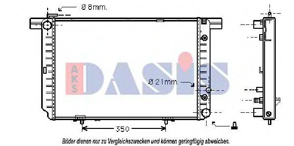 Радиатор, охлаждение двигателя AKS DASIS 122500N