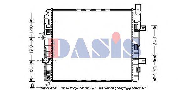 Радиатор, охлаждение двигателя AKS DASIS 135030N