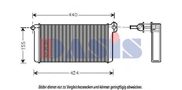 Теплообменник, отопление салона AKS DASIS 139280N