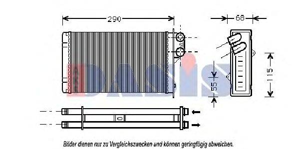 Теплообменник, отопление салона AKS DASIS 169100N