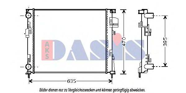 Радиатор, охлаждение двигателя AKS DASIS 180052N