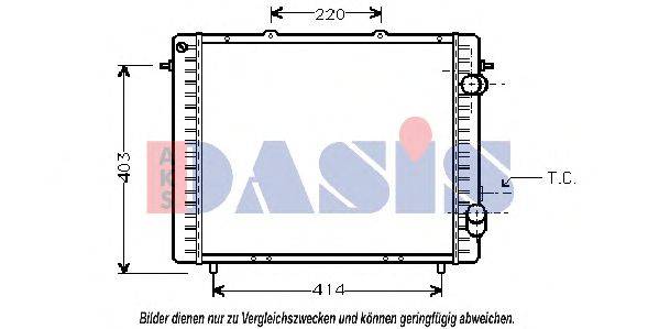 Радиатор, охлаждение двигателя AKS DASIS 180720N