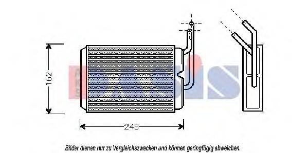 Теплообменник, отопление салона AKS DASIS 7103