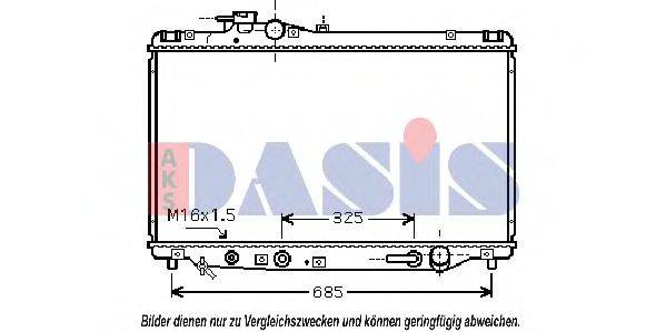 Радиатор, охлаждение двигателя AKS DASIS 210137N