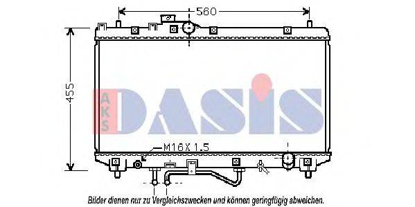 Радиатор, охлаждение двигателя AKS DASIS TO2453