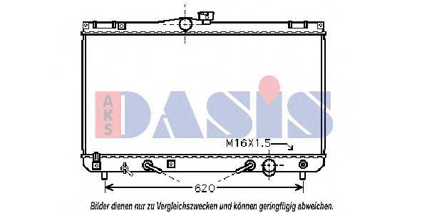 Радиатор, охлаждение двигателя AKS DASIS TO2455