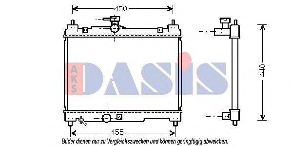 Радиатор, охлаждение двигателя AKS DASIS 29309