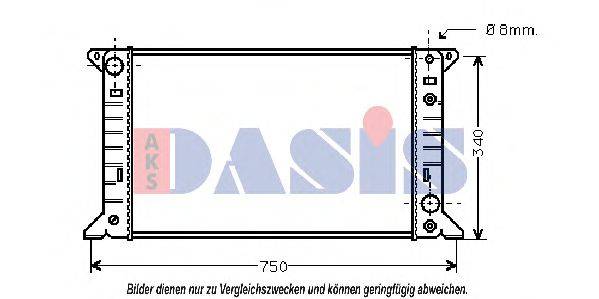 Радиатор, охлаждение двигателя AKS DASIS 17451