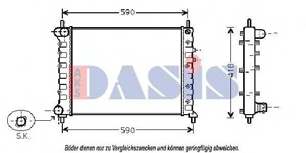 Радиатор, охлаждение двигателя AKS DASIS 22083