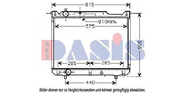 Радиатор, охлаждение двигателя AKS DASIS 320045N