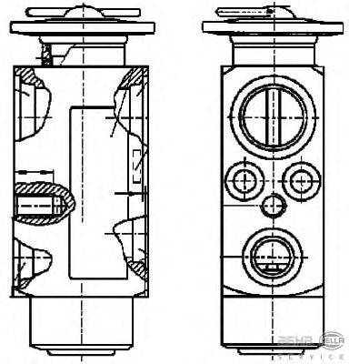 Расширительный клапан, кондиционер HELLA 8UW351239011