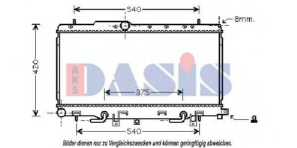 Радиатор, охлаждение двигателя AKS DASIS 35036